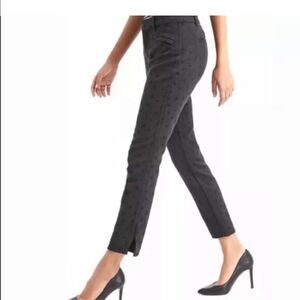 Gap Skinny Ankle Star Texture Tuxedo Pants